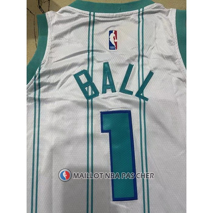 Maillot Enfant Charlotte Hornets Lamelo Ball NO 1 Association 2022-23 Blanc